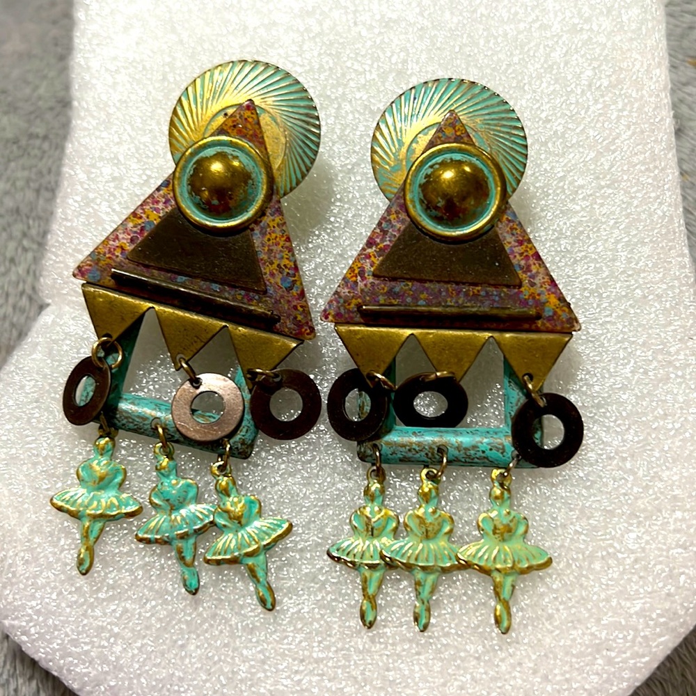 Mixed metal earrings